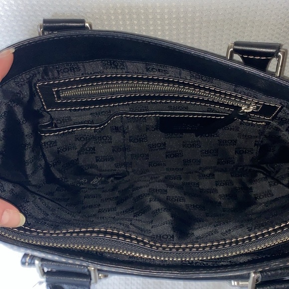 Michael Michael Kors Black Leather Satchel NWOT - Picture 8 of 14